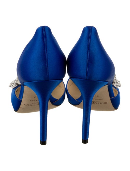 Jimmy Choo Satin Crystal Embellishments D'Orsay Pumps