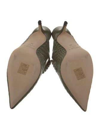 Jimmy Choo Leather Crystal Embellishments Mules