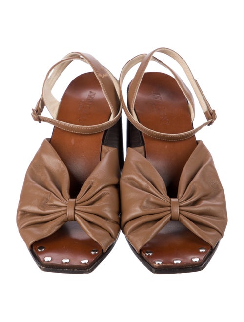 Jimmy Choo Leather Studded Accents Sandals