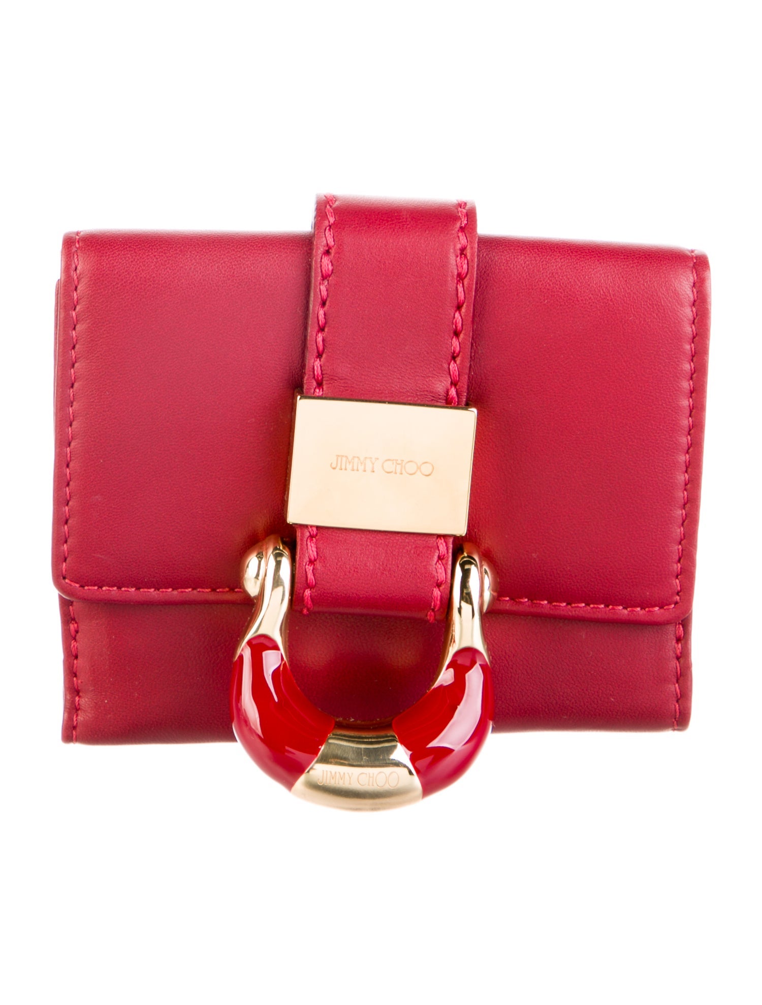 Jimmy Choo Leather Printed Compact Wallet