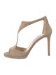 Jimmy Choo Suede T-Strap Sandals