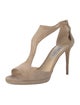 Jimmy Choo Suede T-Strap Sandals