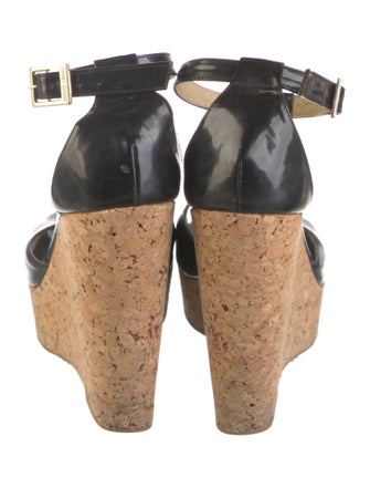 Jimmy Choo Patent Leather T-Strap Sandals