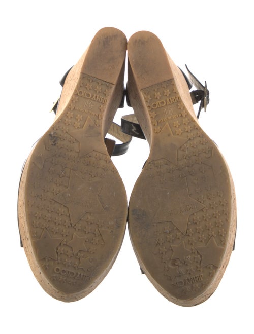 Jimmy Choo Patent Leather T-Strap Sandals