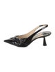 Jimmy Choo Patent Leather Bow Accents Slingback Pumps