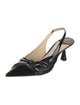 Jimmy Choo Patent Leather Bow Accents Slingback Pumps