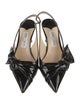 Jimmy Choo Patent Leather Bow Accents Slingback Pumps