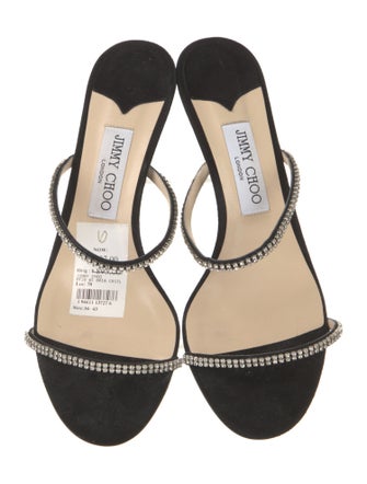 Jimmy Choo Crystal Embellishments Slides