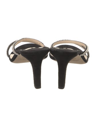 Jimmy Choo Crystal Embellishments Slides
