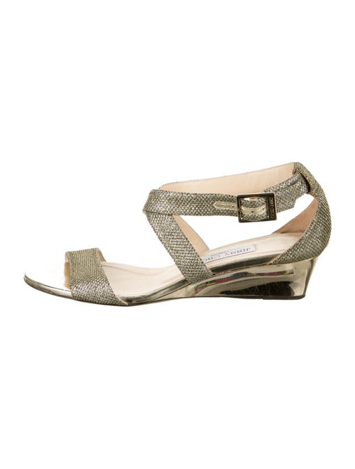 Jimmy Choo Mesh Glitter Accents Sandals