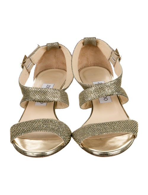 Jimmy Choo Mesh Glitter Accents Sandals