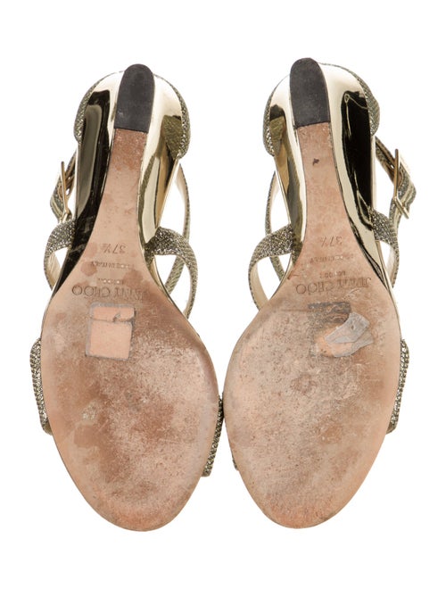 Jimmy Choo Mesh Glitter Accents Sandals