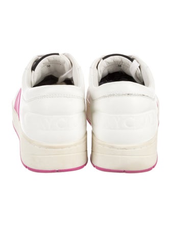 Jimmy Choo Leather Colorblock Pattern Sneakers