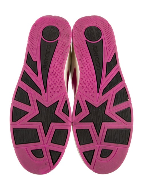 Jimmy Choo Leather Colorblock Pattern Sneakers