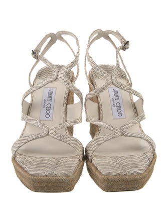 Jimmy Choo Snakeskin Animal Print Espadrilles