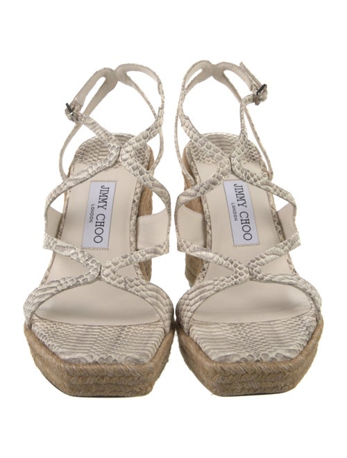 Jimmy Choo Snakeskin Animal Print Espadrilles