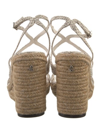 Jimmy Choo Snakeskin Animal Print Espadrilles