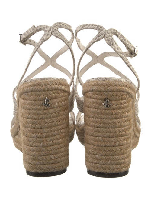 Jimmy Choo Snakeskin Animal Print Espadrilles