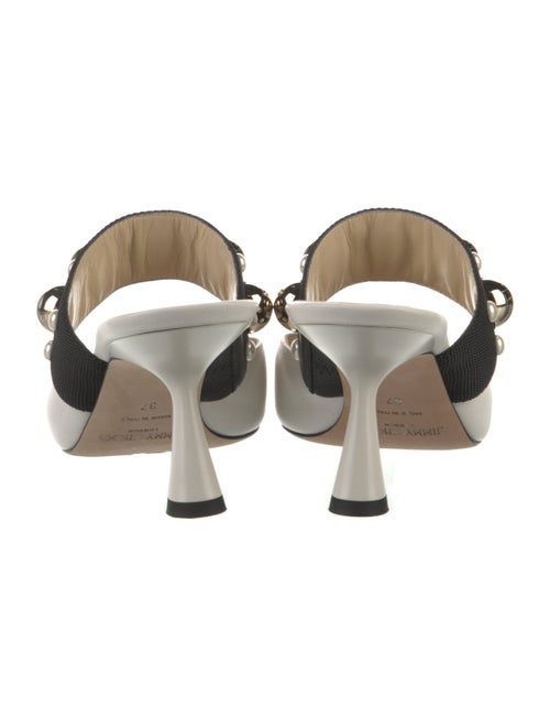 Jimmy Choo Suede Colorblock Pattern Mules