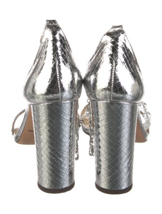 Jimmy Choo Leather Chain-Link Accents Pumps