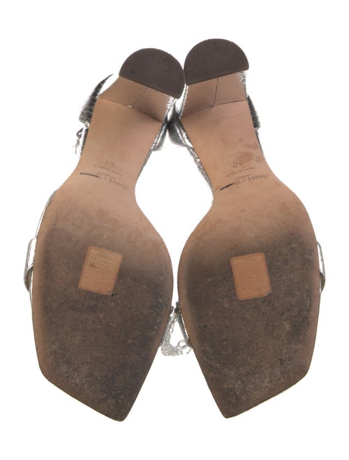 Jimmy Choo Leather Chain-Link Accents Pumps