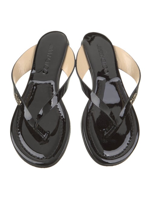 Jimmy Choo Patent Leather Flip Flops