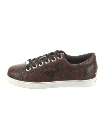 Jimmy Choo Leather Printed Sneakers
