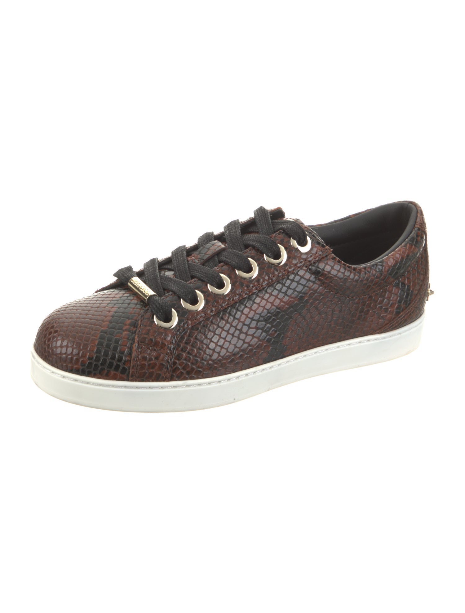 Jimmy Choo Leather Printed Sneakers