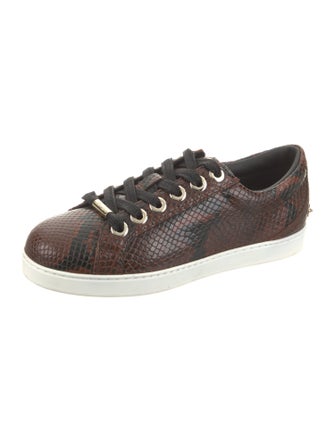 Jimmy Choo Leather Printed Sneakers