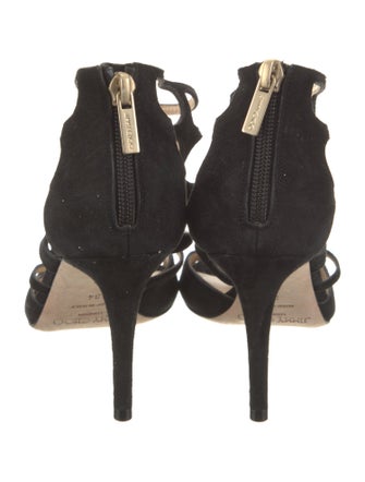 Jimmy Choo Suede Cutout Accent Gladiator Sandals