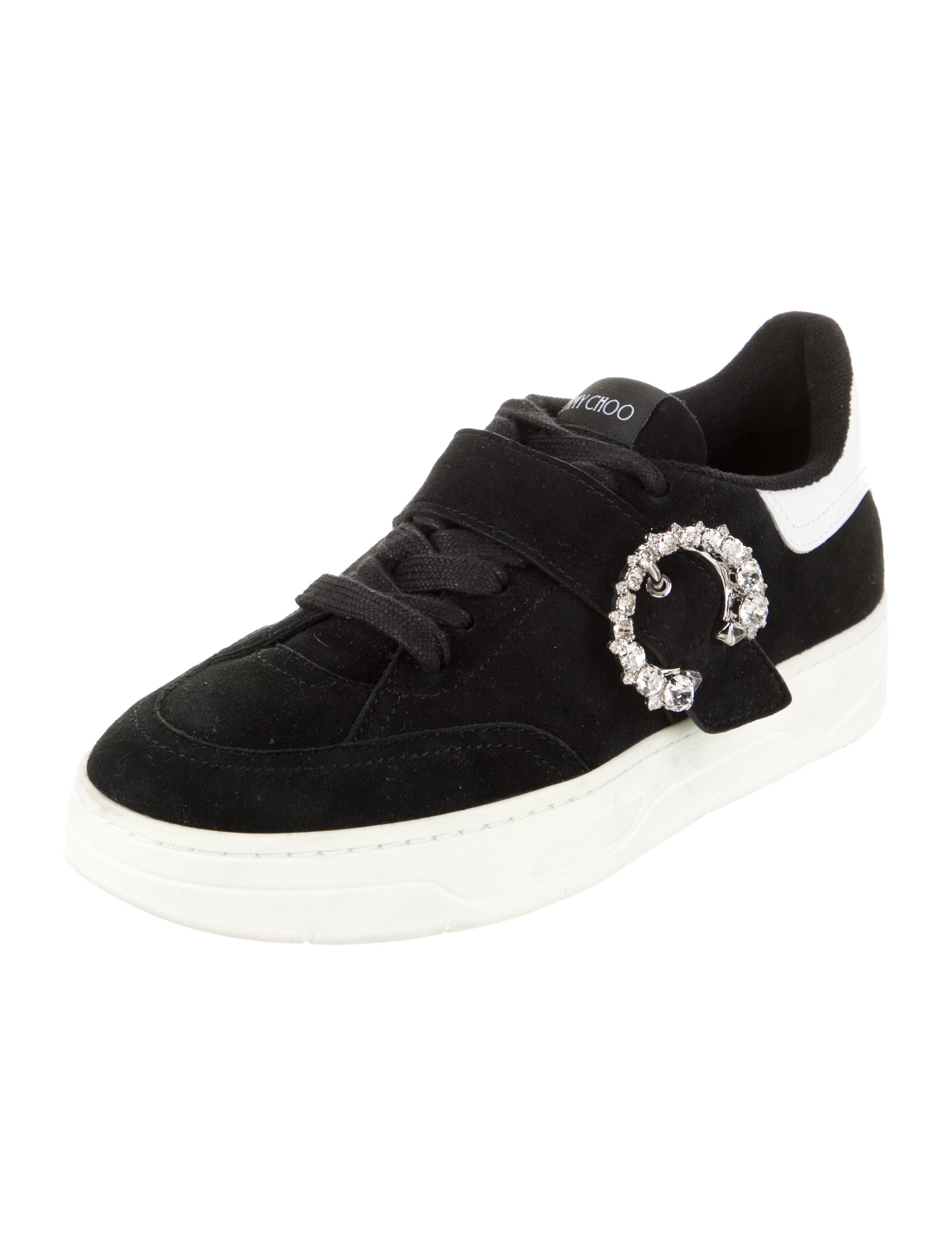 Jimmy Choo Suede Colorblock Pattern Sneakers