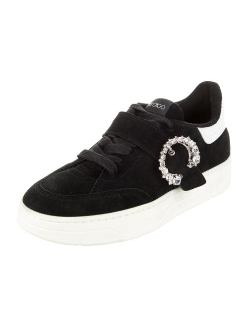 Jimmy Choo Suede Colorblock Pattern Sneakers