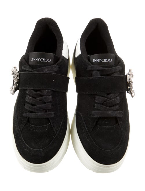 Jimmy Choo Suede Colorblock Pattern Sneakers