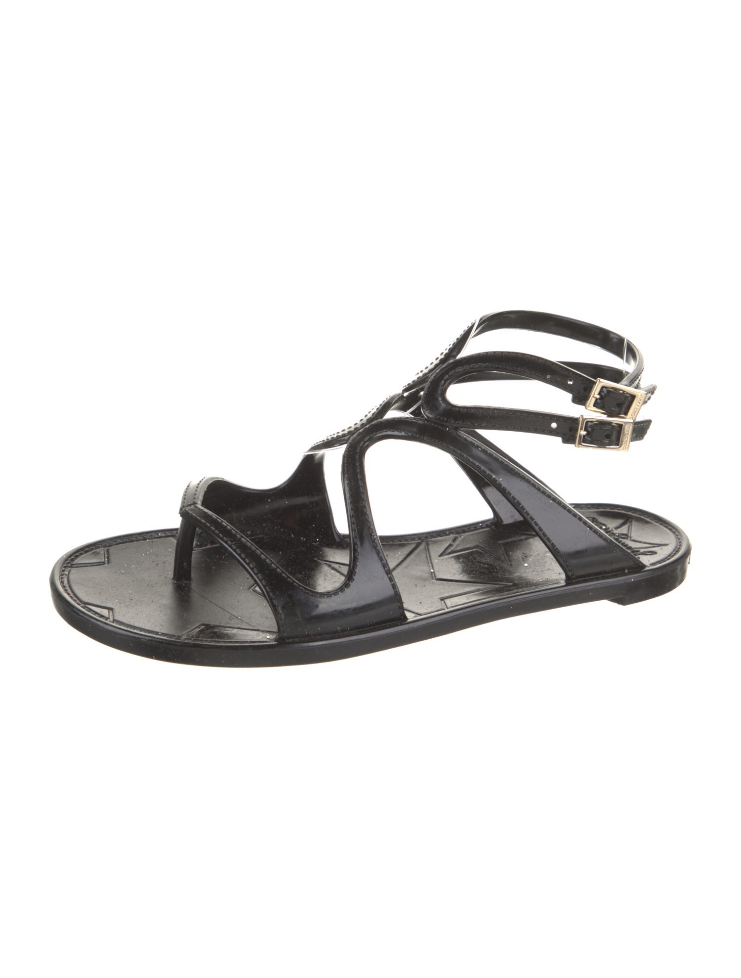 Jimmy Choo Rubber Gladiator Sandals