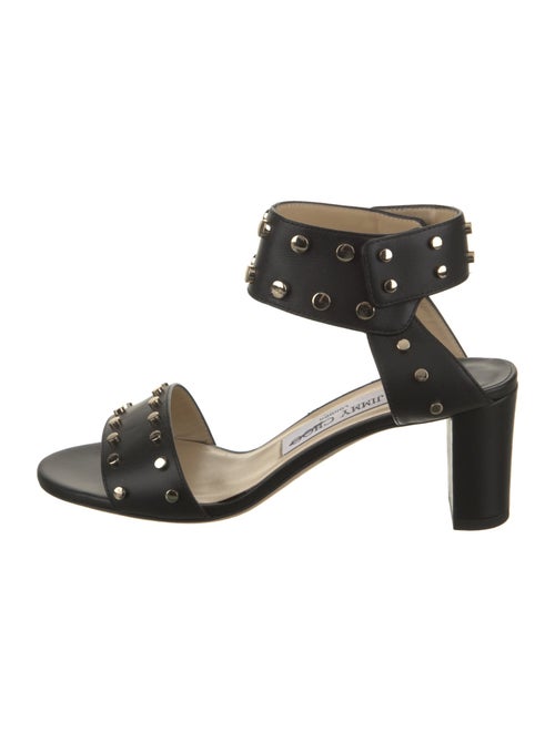 Jimmy Choo Leather Studded Accents Sandals