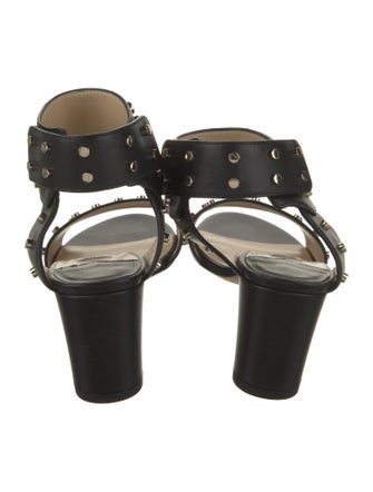 Jimmy Choo Leather Studded Accents Sandals