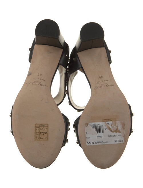 Jimmy Choo Leather Studded Accents Sandals