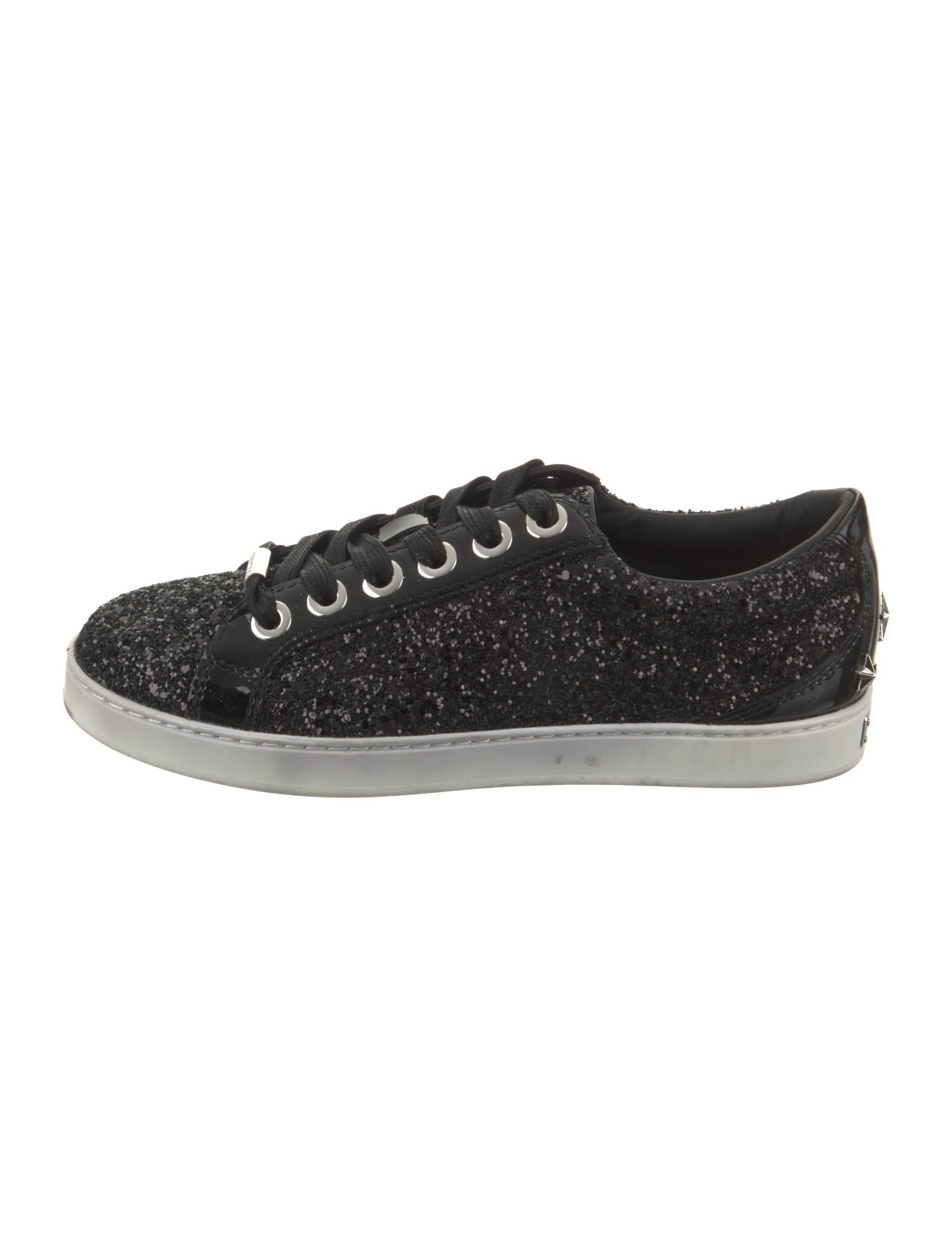 Jimmy Choo Glitter Studded Accents Sneakers