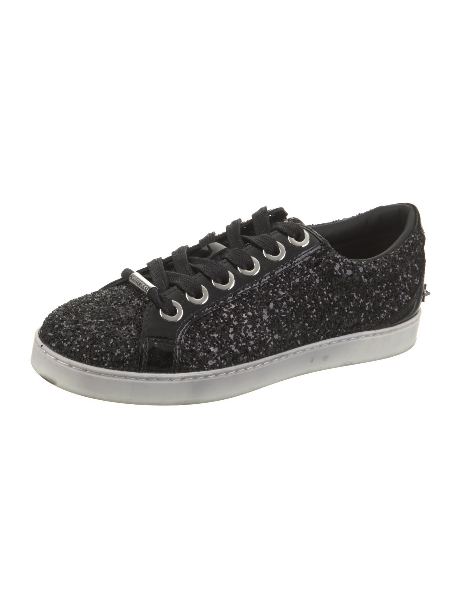 Jimmy Choo Glitter Studded Accents Sneakers