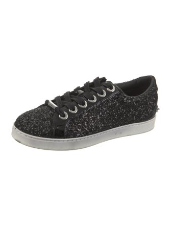 Jimmy Choo Glitter Studded Accents Sneakers