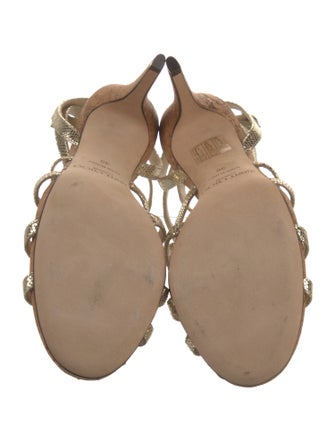 Jimmy Choo Embossed Leather Sandals