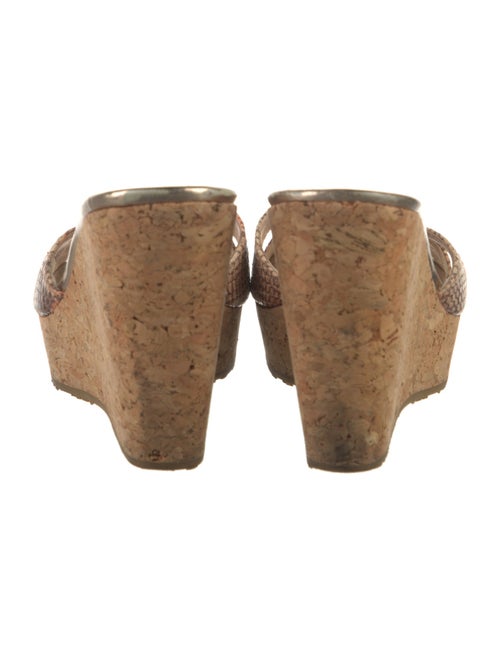 Jimmy Choo Snakeskin Animal Print Slides