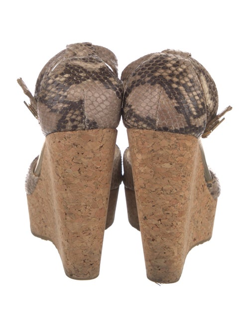 Jimmy Choo Snakeskin Animal Print T-Strap Sandals