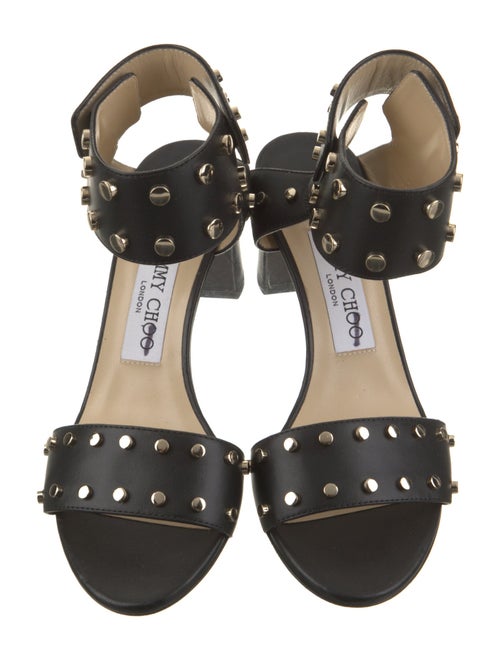 Jimmy Choo Leather Studded Accents Sandals