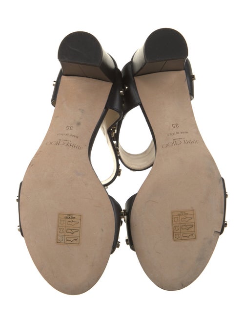 Jimmy Choo Leather Studded Accents Sandals
