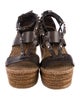 Jimmy Choo Leather Studded Accents Espadrilles