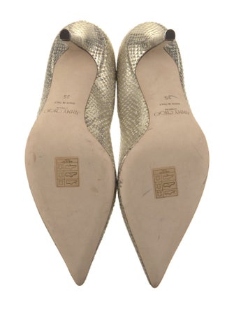 Jimmy Choo Leather Animal Print Pumps