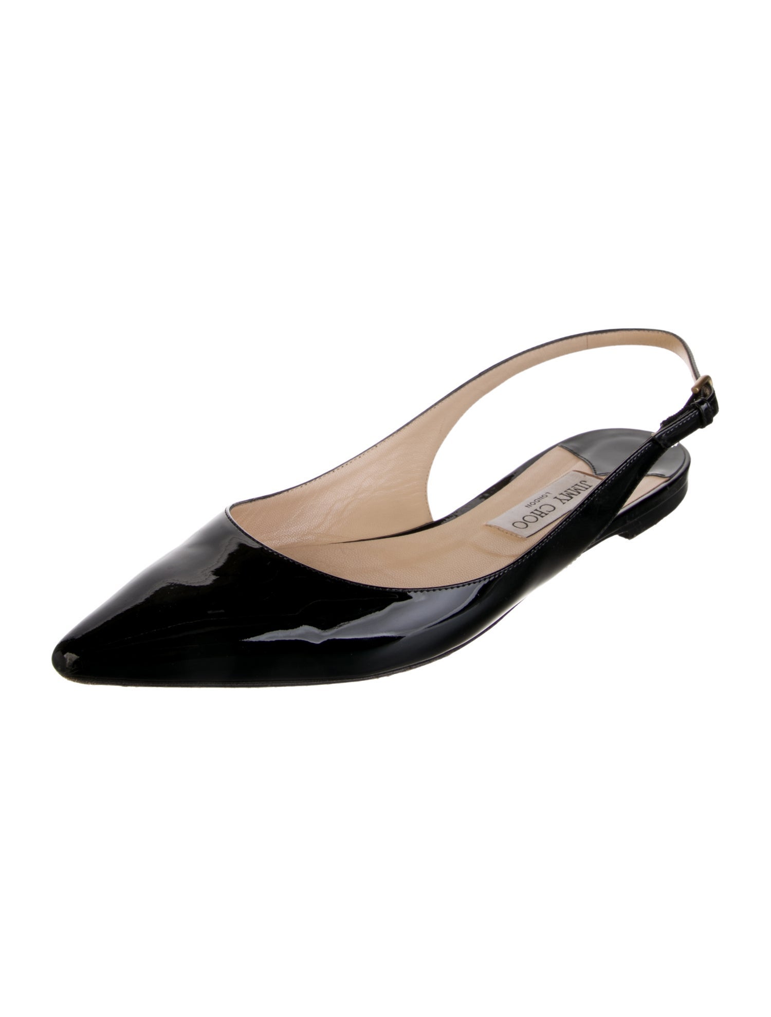 Jimmy Choo Patent Leather Slingback Flats