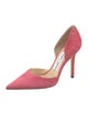 Jimmy Choo Suede Crystal Embellishments D'Orsay Pumps
