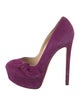 Jimmy Choo Suede Bow Accents Pumps
